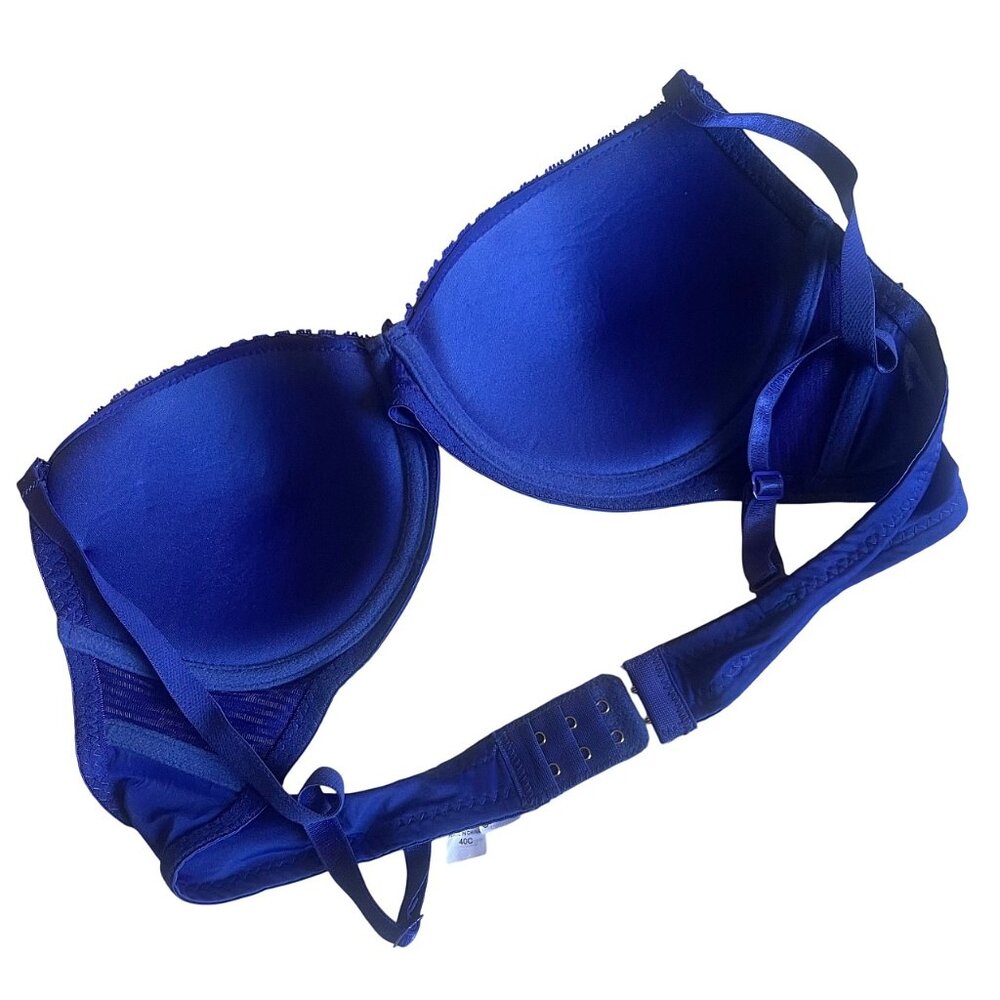 Mamia 3-Pack Solid Blue White Bra Set BR4108PL Multi-Color Value Pack Bundle 40C - Picture 5 of 7